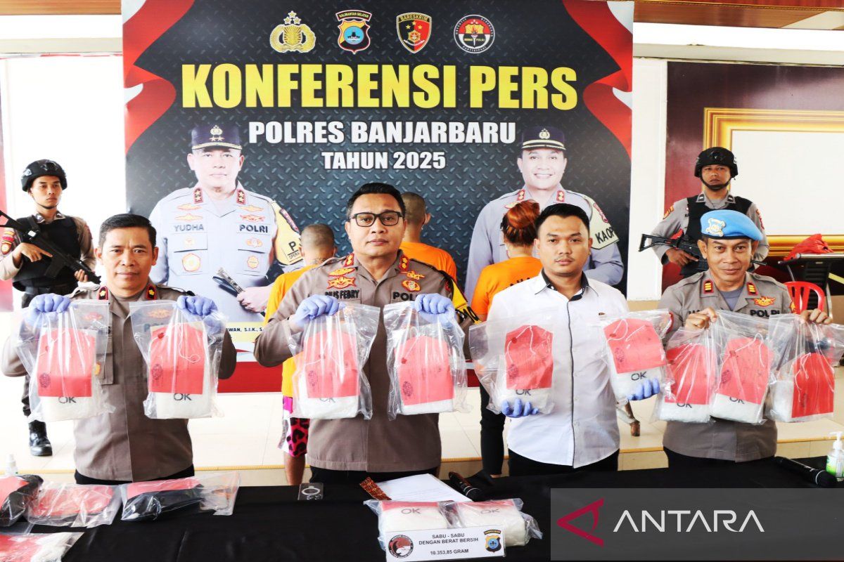 Polres Banjarbaru ungkap 10,3 kilogram sabu-sabu berasal Pontianak Kalbar