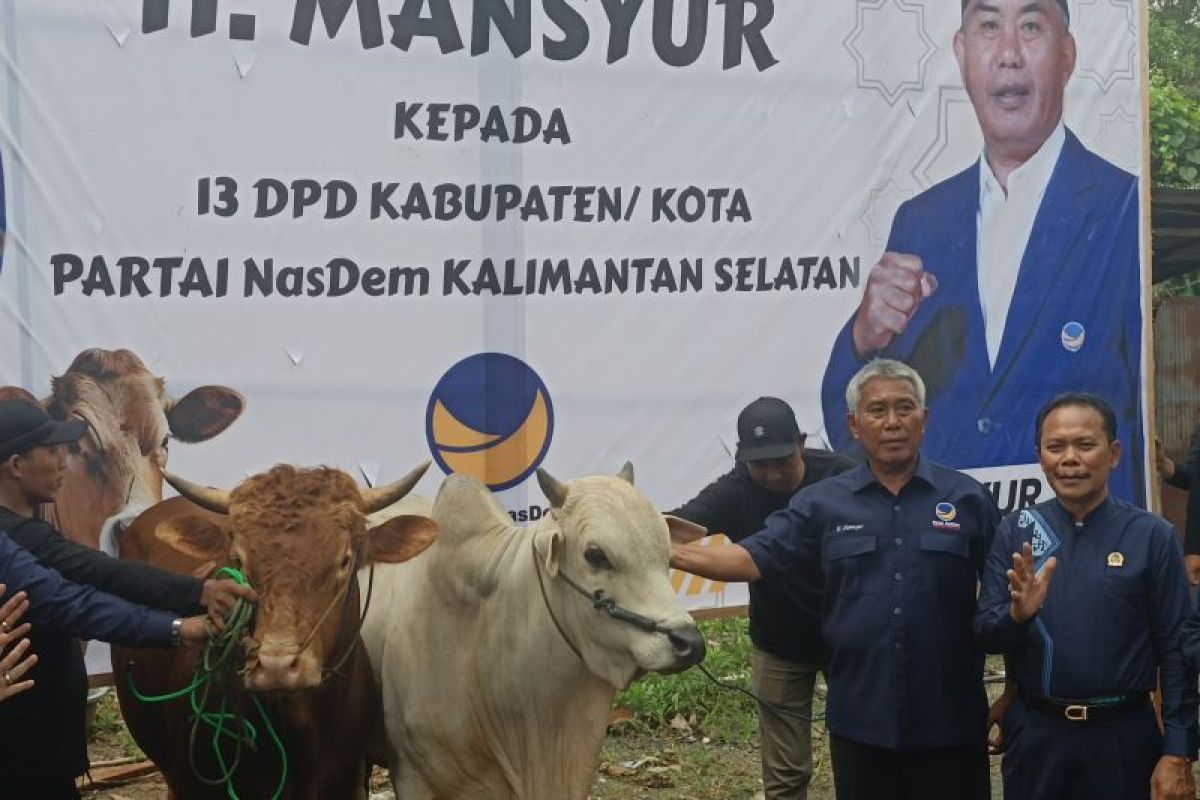 Ratusan hewan kurban dibagikan Haji Mansyur ke seluruh Kalsel