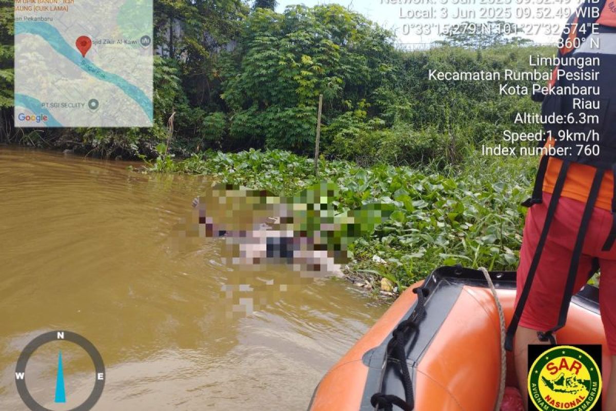 Remaja tenggelam di Sungai Siak ditemukan meninggal