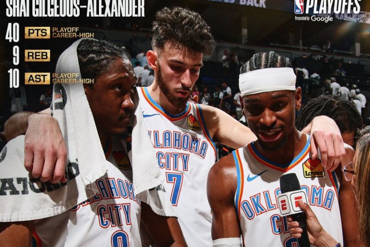 NBA: Thunder melangkah ke Final dengan generasi baru trio pemain muda