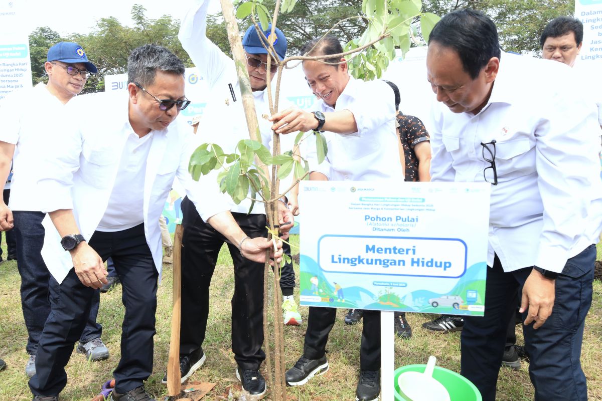 Menteri LH mendukung penghijauan koridor jalan tol lewat penanaman pohon