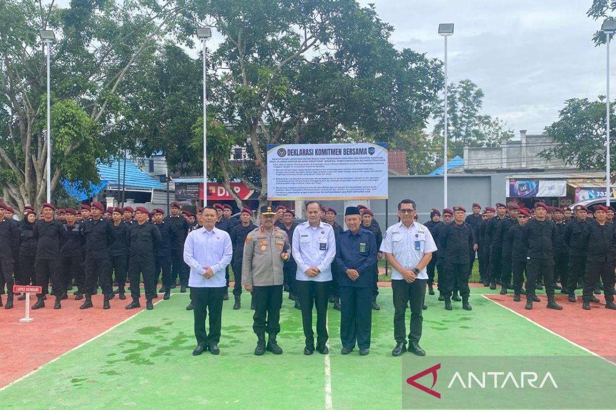 Ditjenpas bersama rutan dan lapas se-Sultra deklarasi bebas narkoba