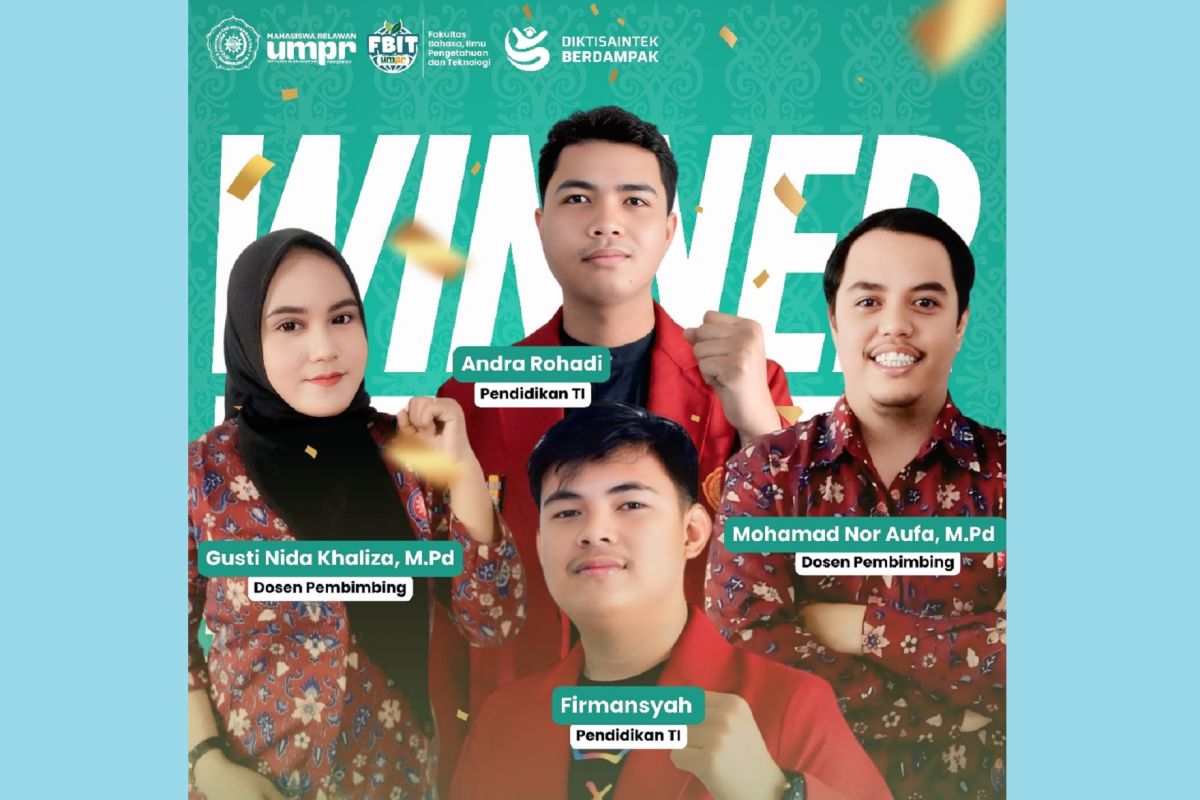 Mahasiswa FBIT UMPR  raih juara 3 kompetisi poster internasional