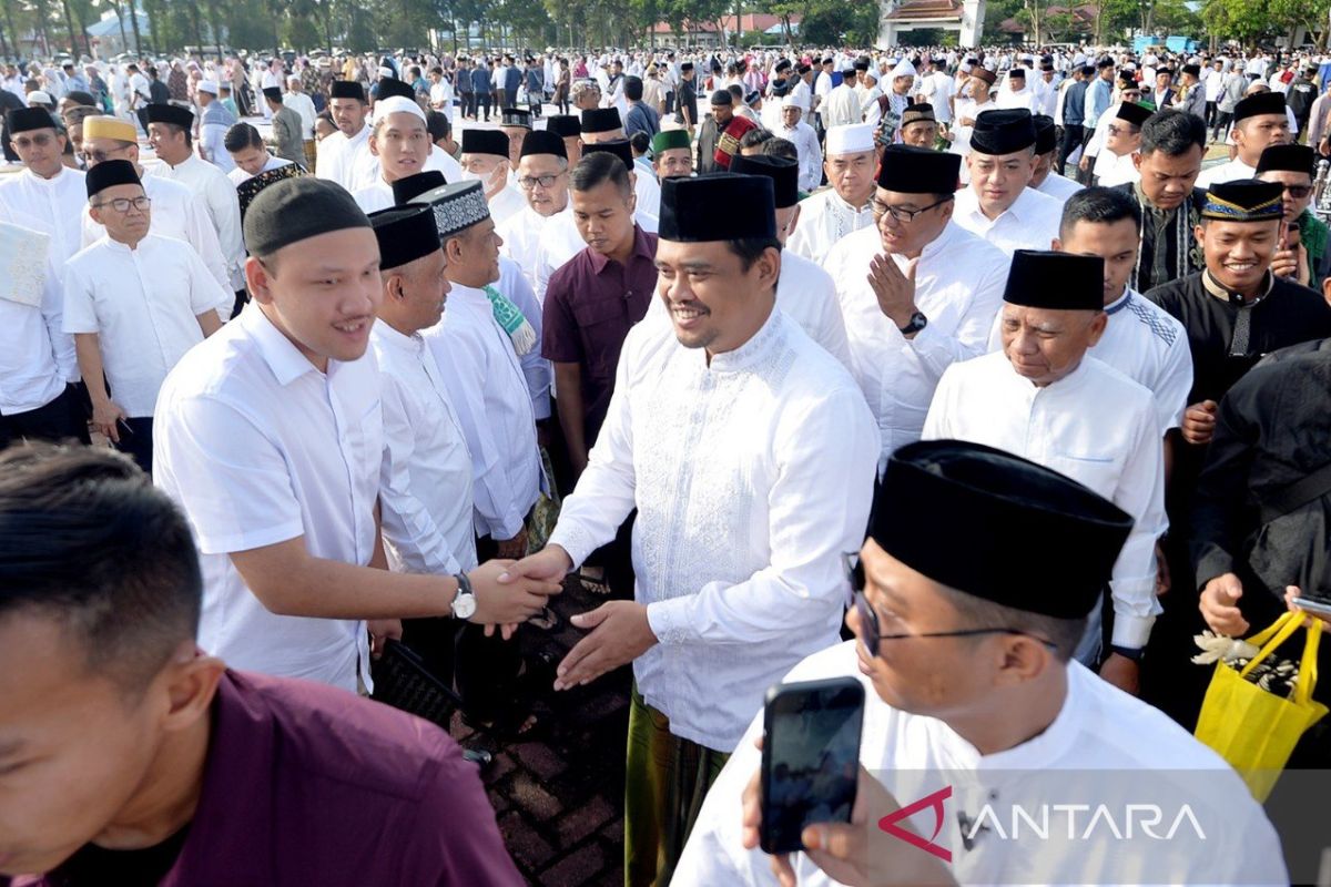 Gubernur Sumut Shalat Idul  Adha bersama masyarakat Deli Serdang