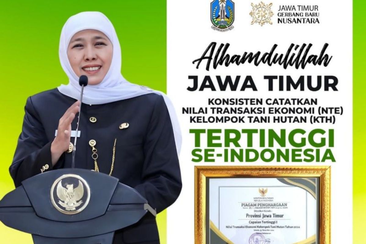 Nilai transaksi ekonomi kelompok tani hutan Jatim capai Rp497,9 miliar