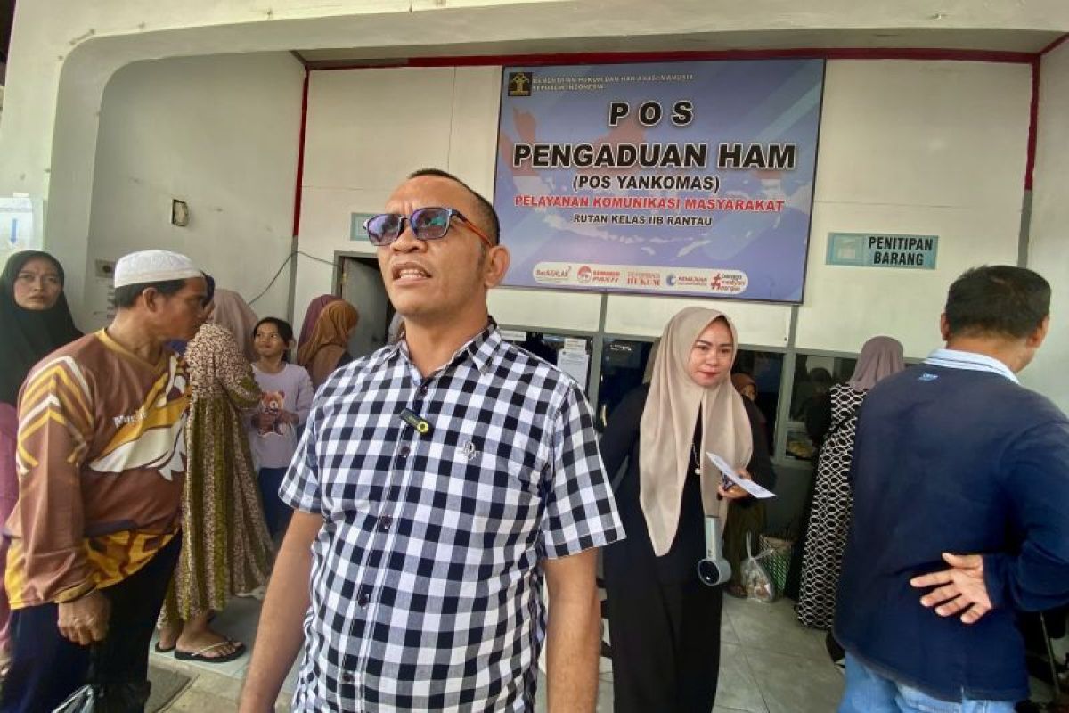 Kunjungan idul adha di Rutan Rantau dipadati keluarga WBP