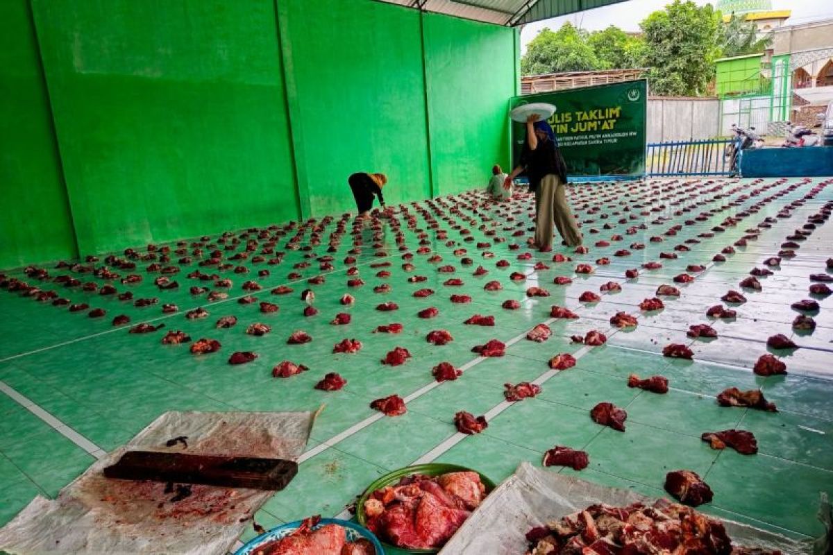 Yafama NW Lombok Timur salurkan 600 paket daging kurban kepada warga