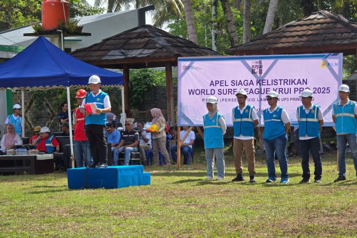 PLN UID Lampung gelar apel siaga kelistrikan dukung sukses WSL Krui Pro 2025