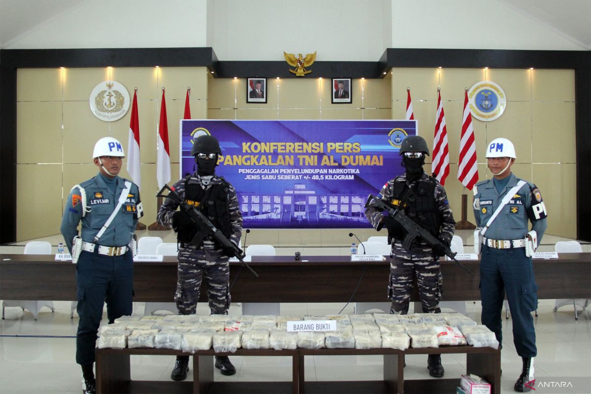 TNI Angkatan Laut Gagalkan Peredaran Sabu 48 Kg di Dumai, Selamatkan 242 Ribu Jiwa!