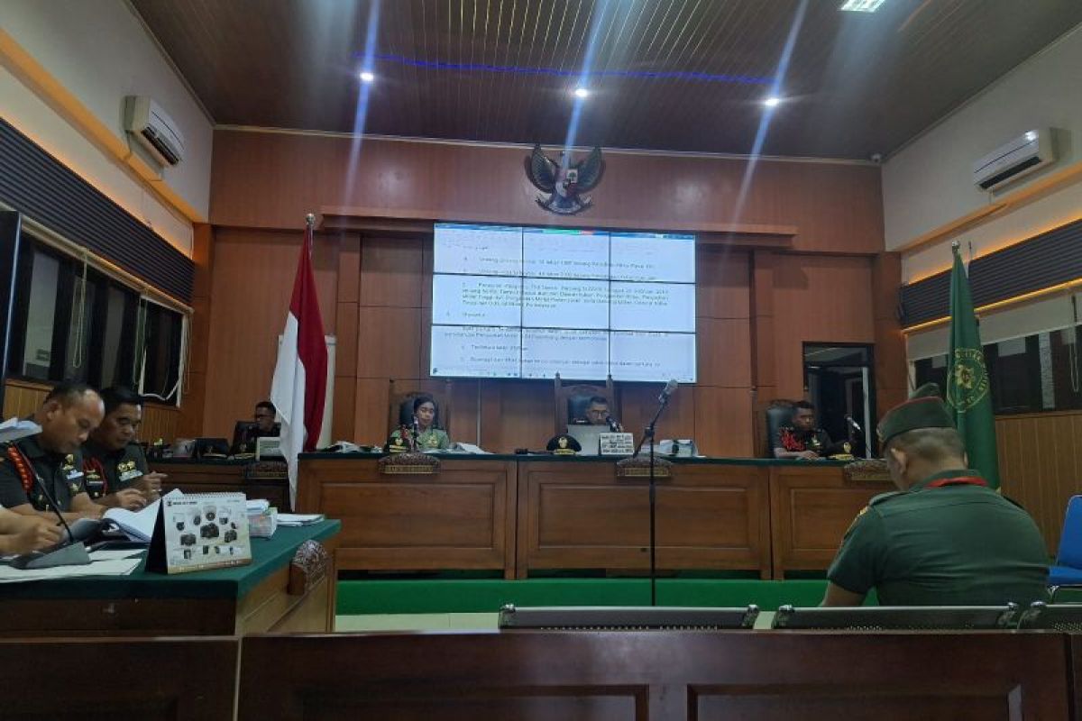 Oditur dakwa oknum TNI Kopda Bazarsah tembak polisi Lampung dengan pasal berlapis