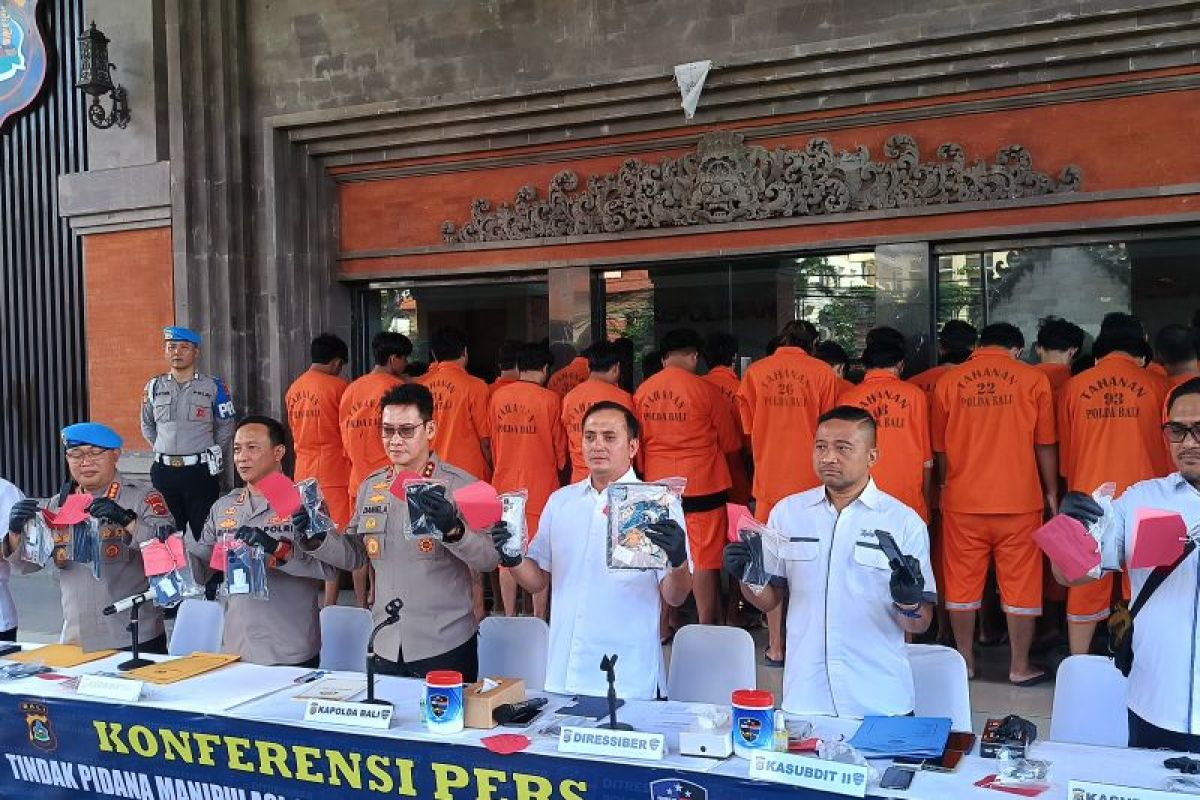Polda Bali tetapkan 38 pelaku penipuan online sasar warga Amerika