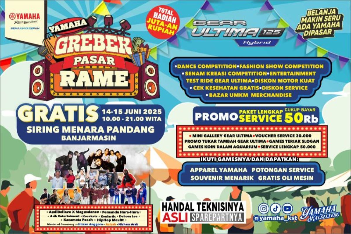 Puncak Grebek Pasar Rame siap digelar di Siring Menara Pandang Banjarmasin