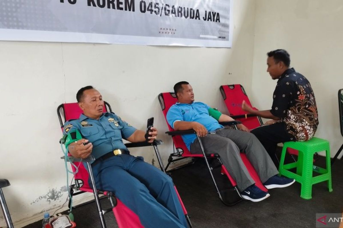 Kodim 0432 Bangka Selatan gelar donor darah, bantu ketersediaan stok darah