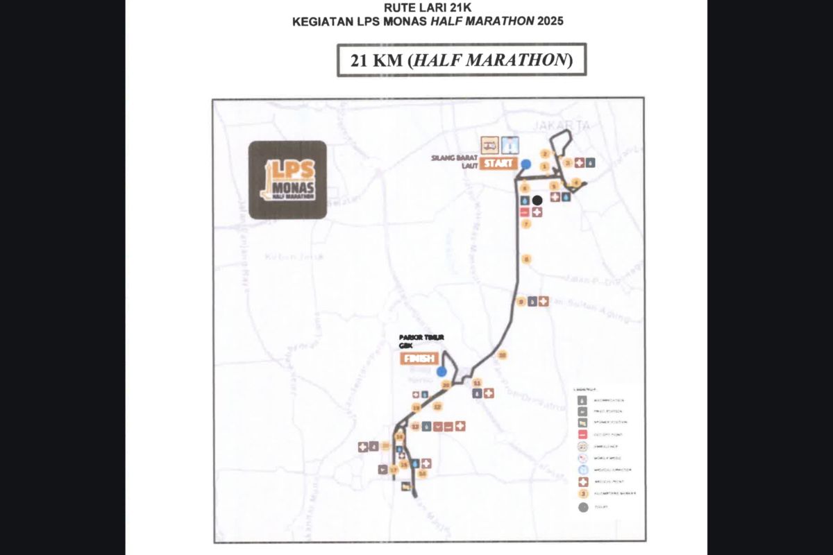 DKI tutup lebih dari 20 ruas jalan pada 15 Juni terkait half marathon