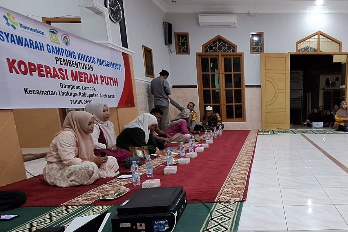 Diskopukmdag: 194 koperasi merah putih di Aceh Besar berbadan hukum