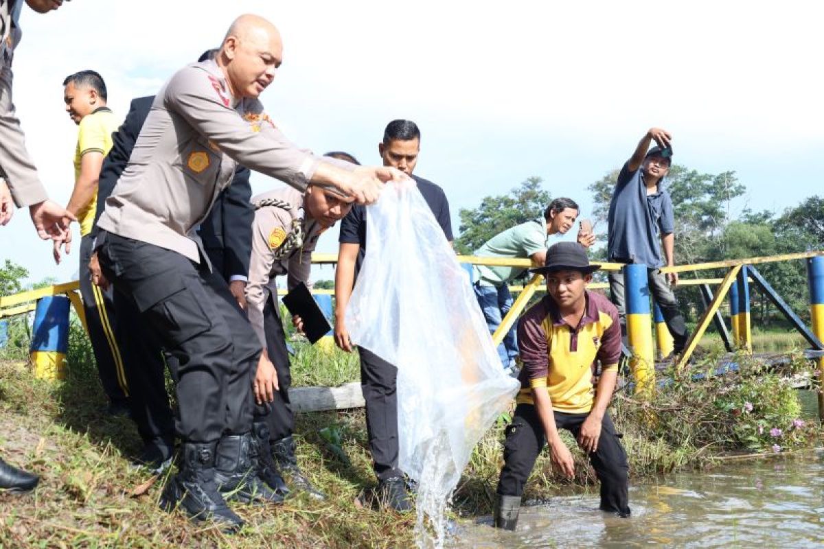 Tebar ribuan bibit ikan di Bhay Park, Kapolda Babel: Semoga bermanfaat untuk masyarakat