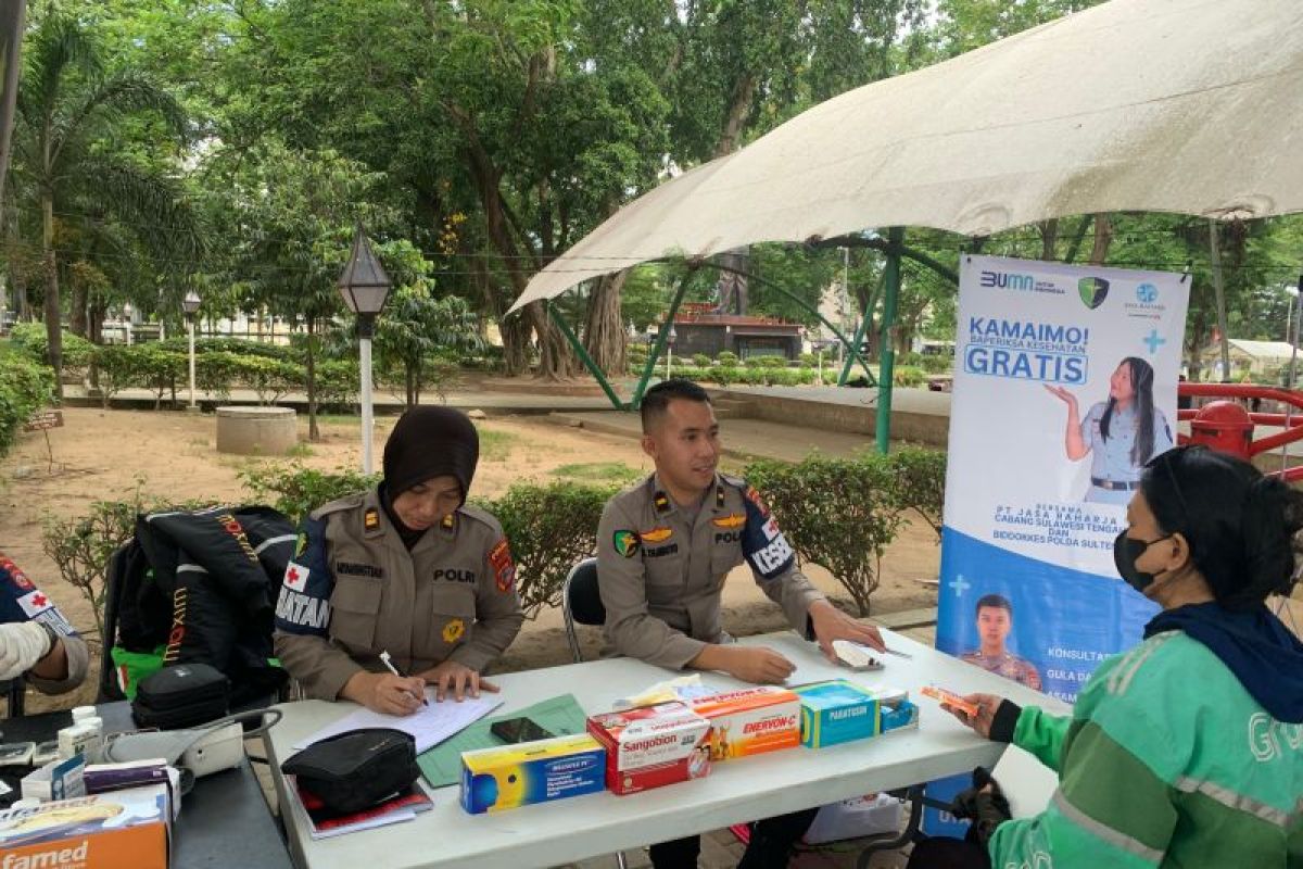 Polda-Sulteng periksa kesehatan gratis bagi 1.000 pengemudi ojol