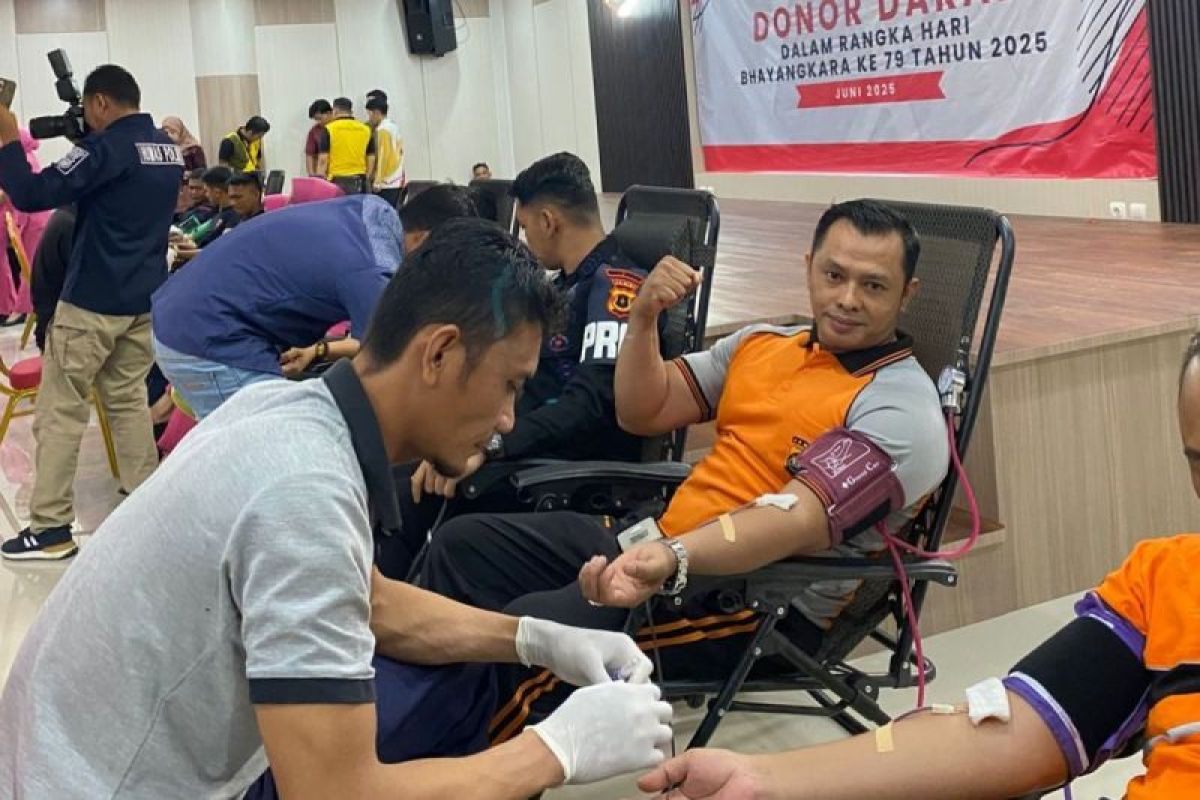 Polda Jambi gelar donor darah sambut HUT Bhayangkara ke-79