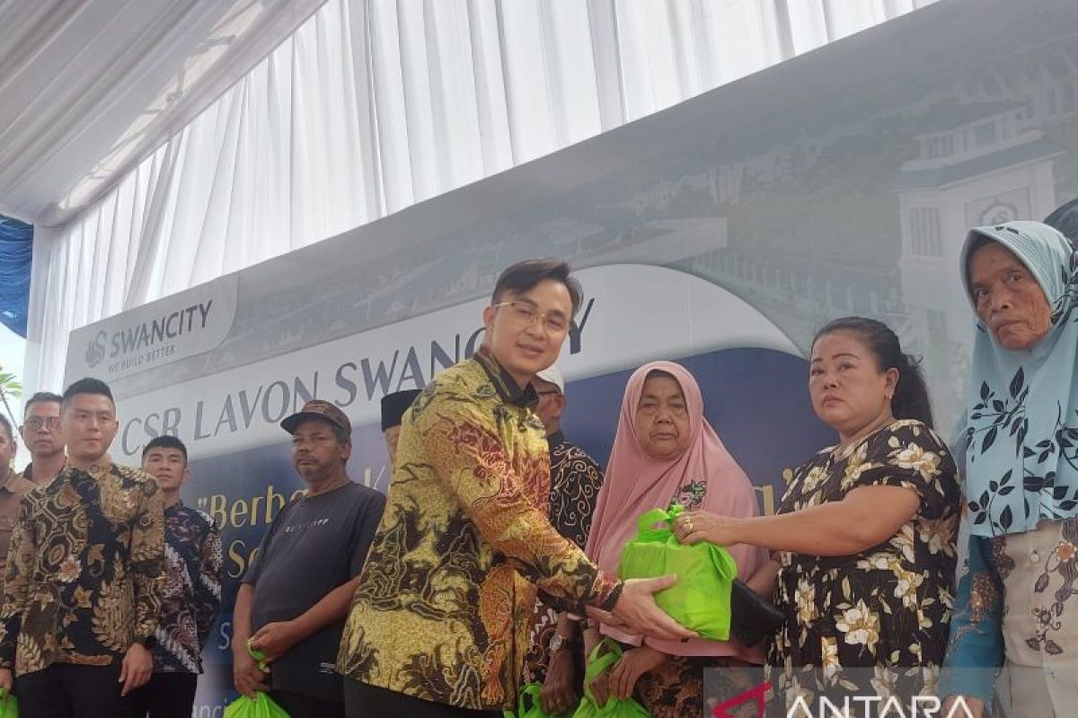 Peringati Hari Lansia, Swancity berikan sembako ke warga di tujuh desa