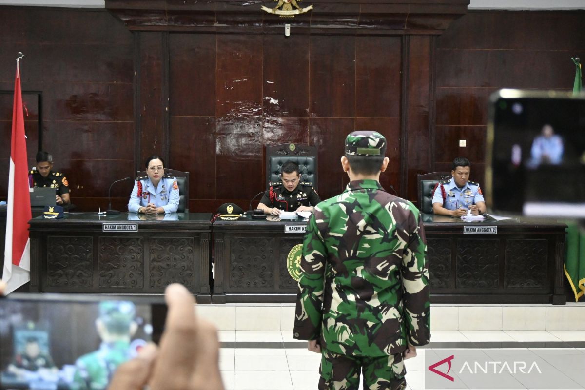 Hakim vonis penjara seumur hidup  prajurit TNI AL pembunuh jurnalis