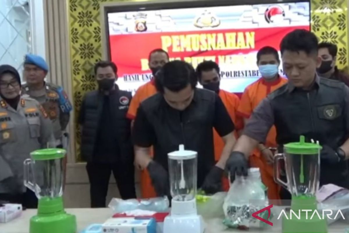 Polrestabes Palembang musnahkan empat kilogram sabu-sabu