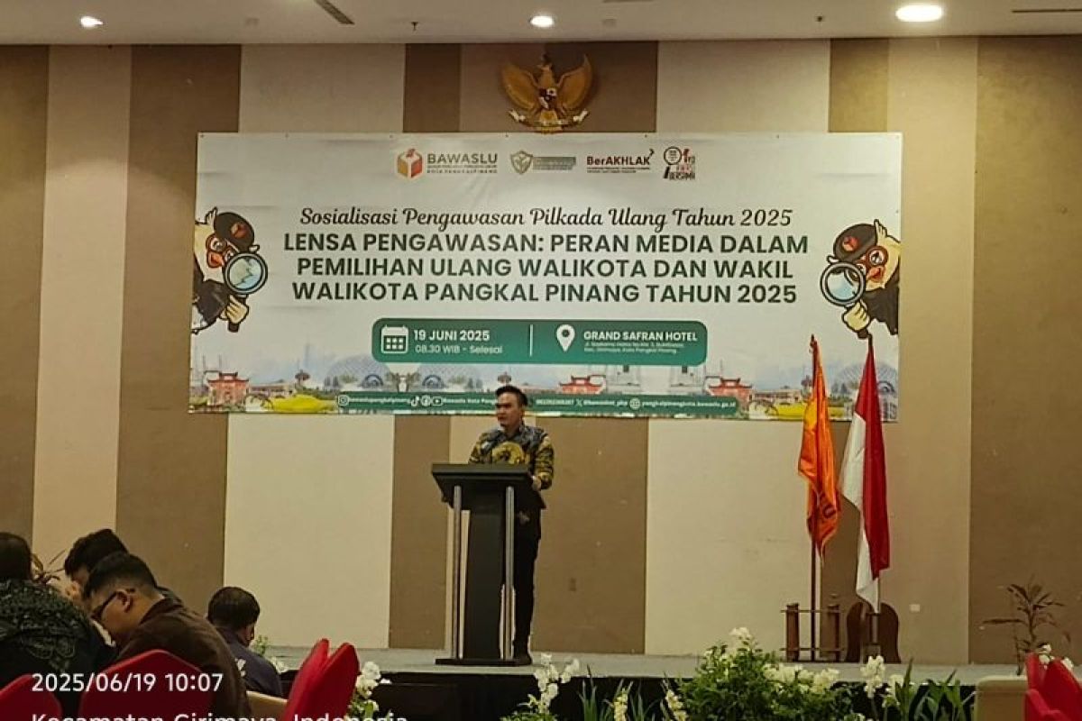 Bawaslu Pangkalpinang gelar sosialisasi pengawasan Pilkada ulang tahun 2025