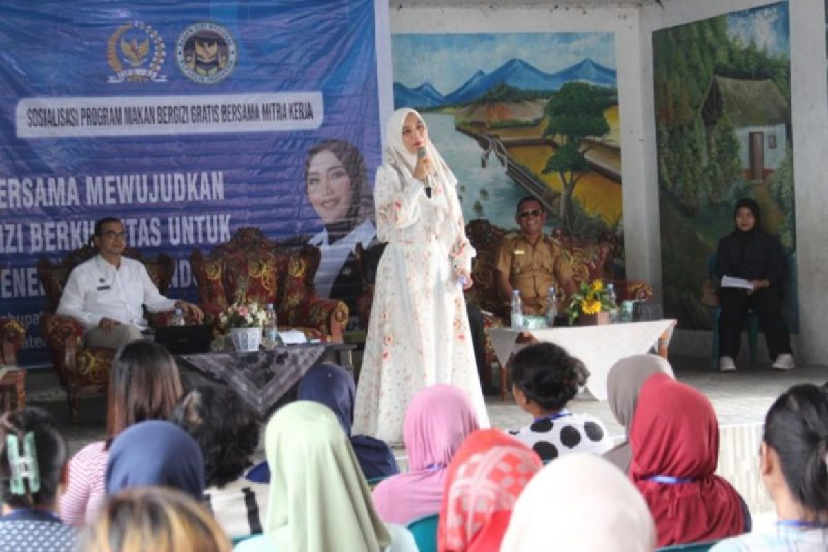 Sosialisasi Program Makan Bergizi Gratis bersama mitra kerja BGN di Desa Tanjung Keriahan, Langkat