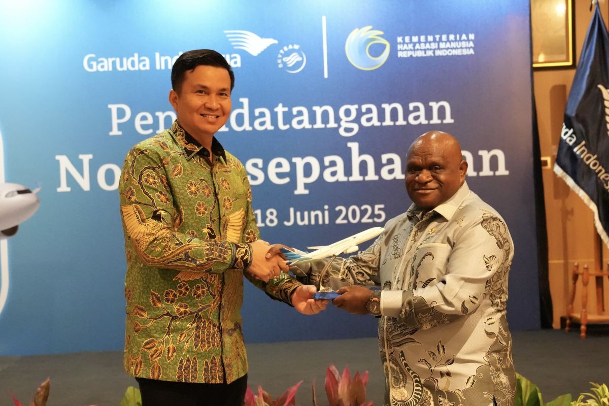 Kementerian HAM-Garuda Indonesia jalin kerja sama penyebaran nilai HAM