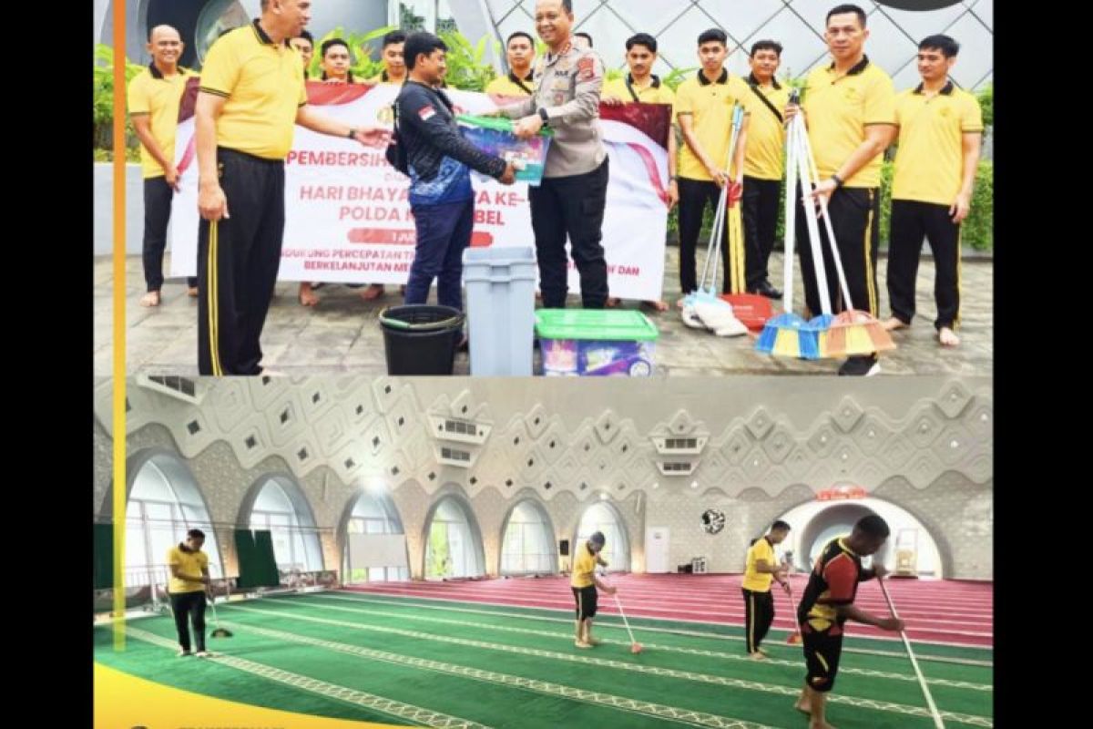 Polda Babel gelar baksos religi jelang HUT Ke-79 Bhayangkara, bersih tempat ibadah hingga beri bantuan