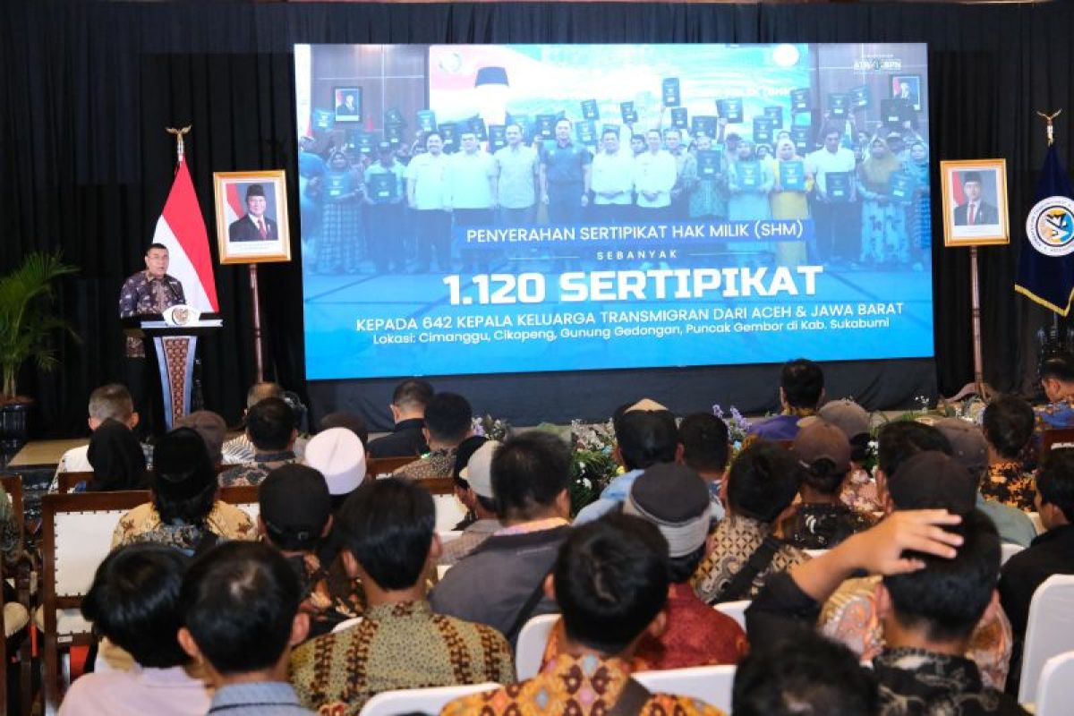 Apresiasi Kementerian ATR/BPN, Menko AHY:Tanpa kepastian tanah tak akan ada pembangunan
