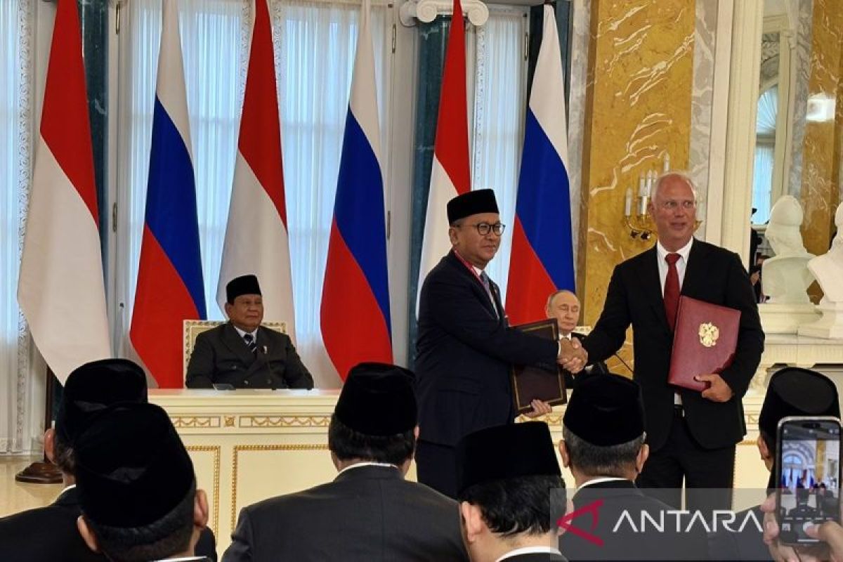 Indonesia-Rusia sepakati empat kerja sama, disaksikan Prabowo dan Putin