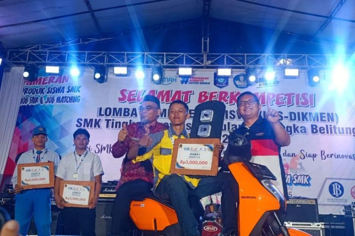 Siswa SMK binaan raih juara LKS otomotif, Honda dukung talenta muda Bangka Belitung