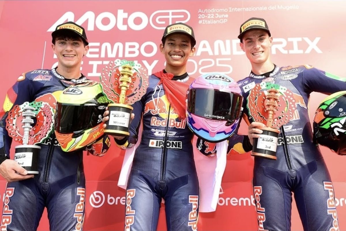 Marc Marquez menang, Alex dan Bagnaia podium