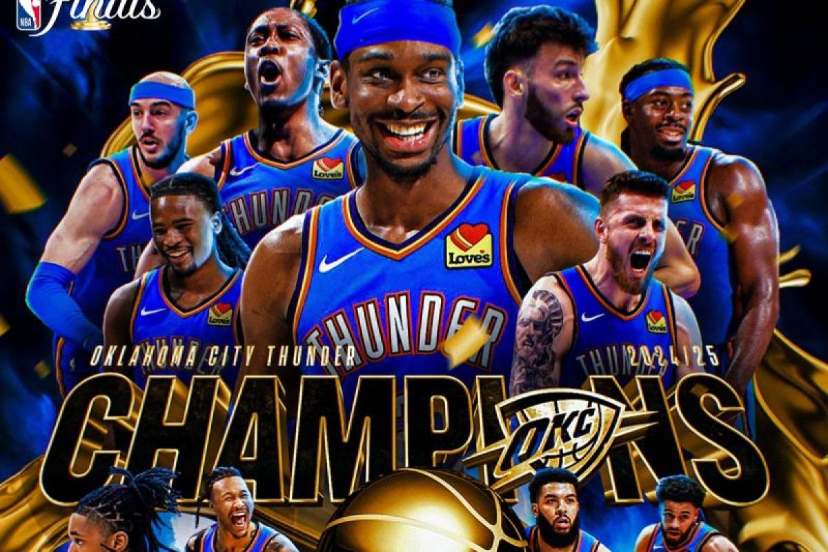 Oklahoma City Thunder raih gelar juara NBA pertama