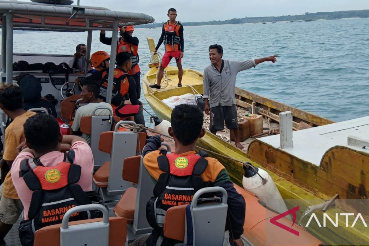 Dua nelayan Mentok yang hilang kontak di perairan Pekajang ditemukan selamat