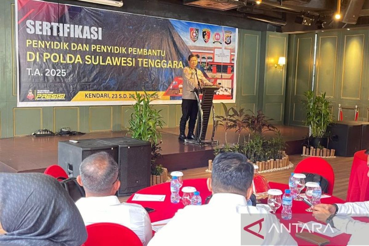 Polda Sultra tingkatan kualitas SDM malalui sertifikasi penyidik