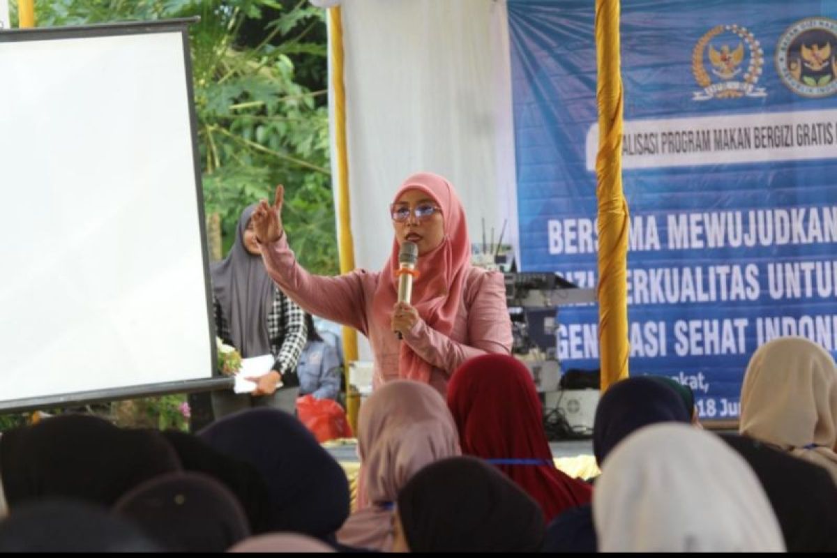 Tim Sosialisasi Program MBG hadir di Desa Bela Rakyat Langkat Sumut