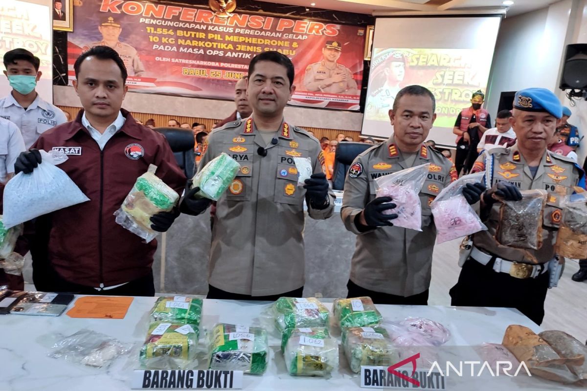 Operasi Antik Lipu, Polrestabes Makassar tangkap 107 tersangka narkoba pada 1-25 Juni