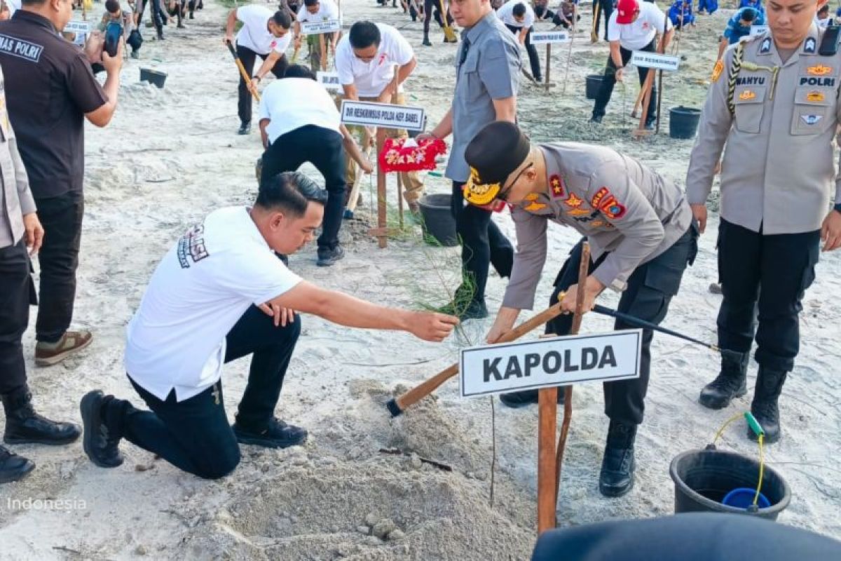 Polda Babel tanam 7.000 bibit di lahan 20 hektare bekas tambang