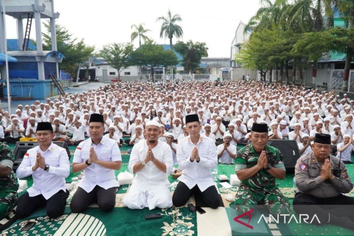 Ratusan warga binaan Rutan Medan ikuti zikir akbar sambut Tahun Baru Islam