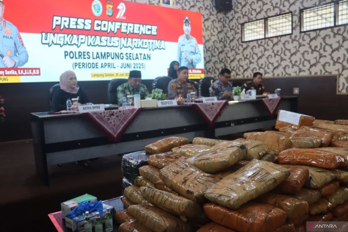 Polres Lampung Selatan ungkap 24 kasus narkoba selama April-Juni 2025