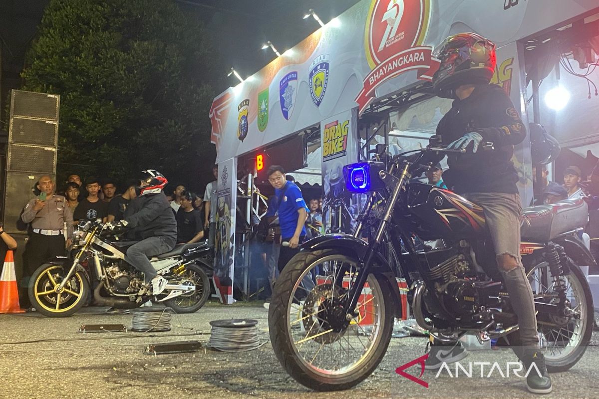 Dragbike jelang Hari Bhayangkara ke-79 di Pekanbaru, dorong Riau bebas balap liar