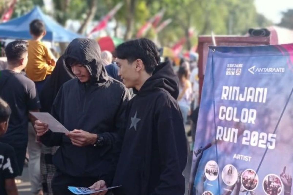 Warga Lombok antusias ikut Rinjani Color Run 3, CFD Mataram jadi titik daftar favorit