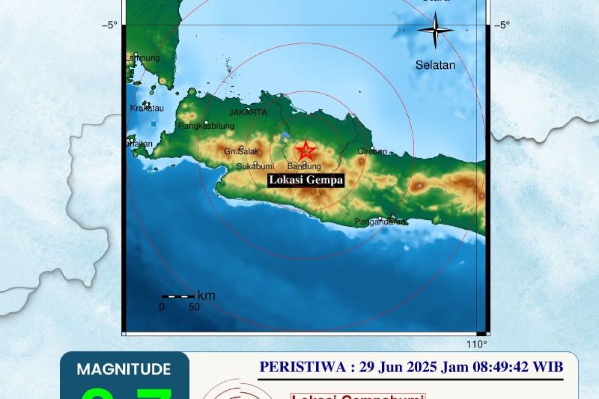 Gempa magnitudo 2,7 Ahad pagi di Cimahi dipicu oleh Sesar Lembang