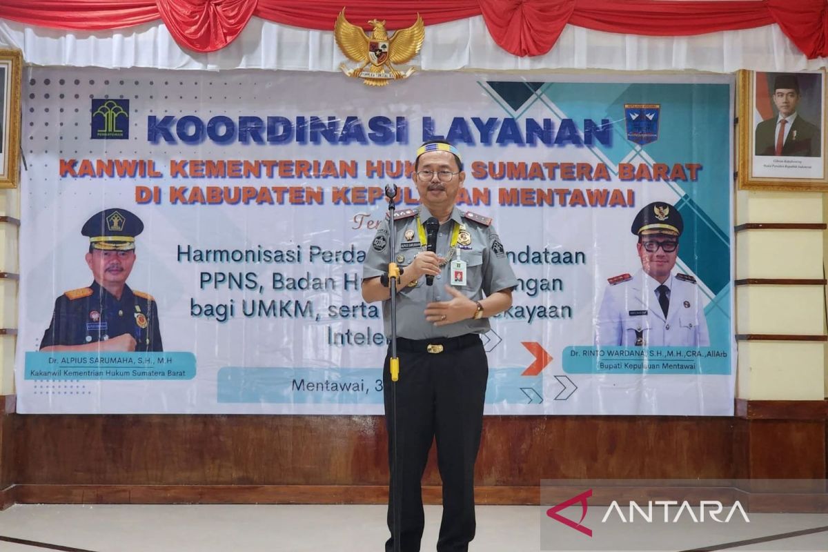 Kemenkum Sumbar perkenalkan layanan KI di Mentawai