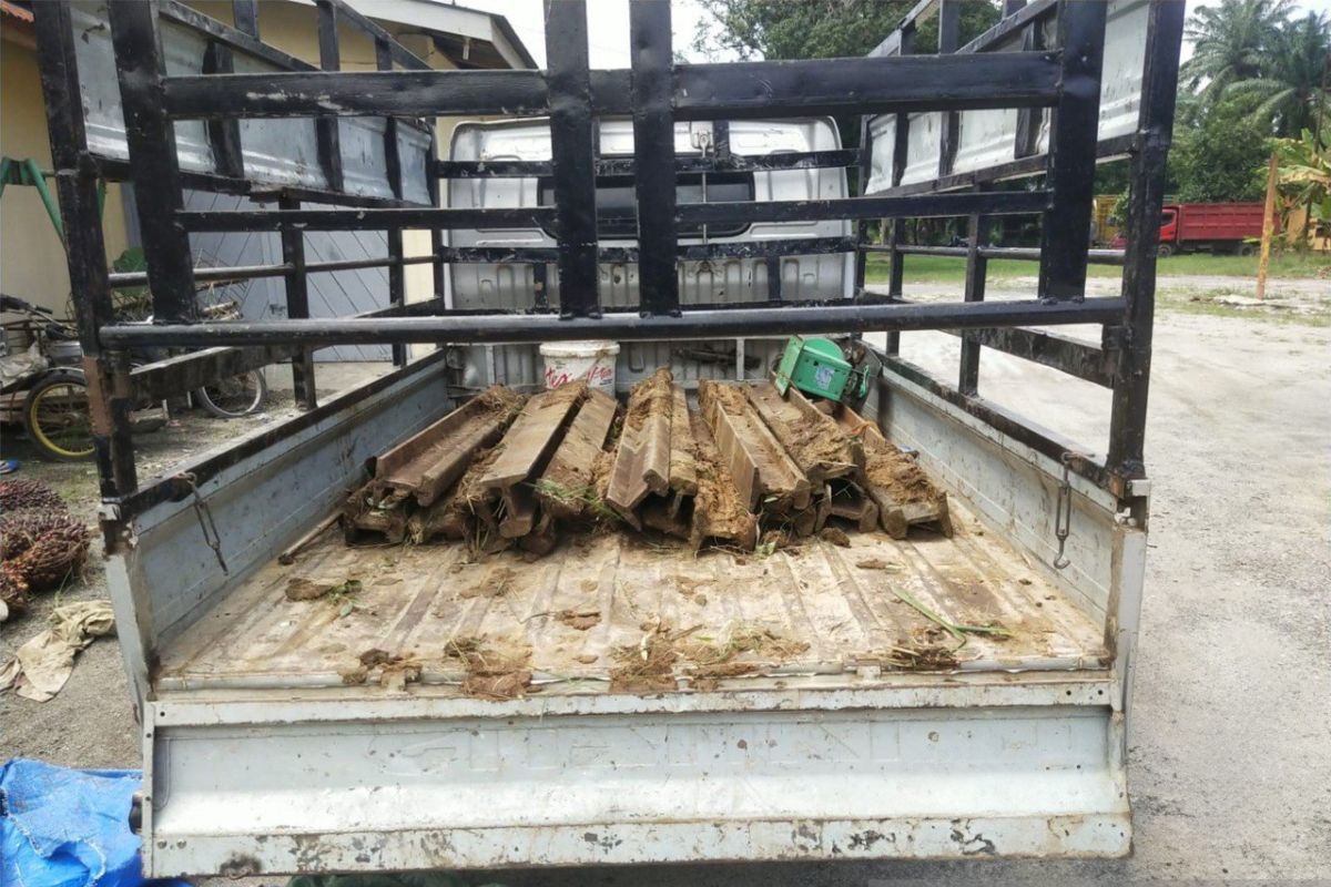 KAI Sumut tangkap pencuri besi  penahan batu balas jalur kereta api