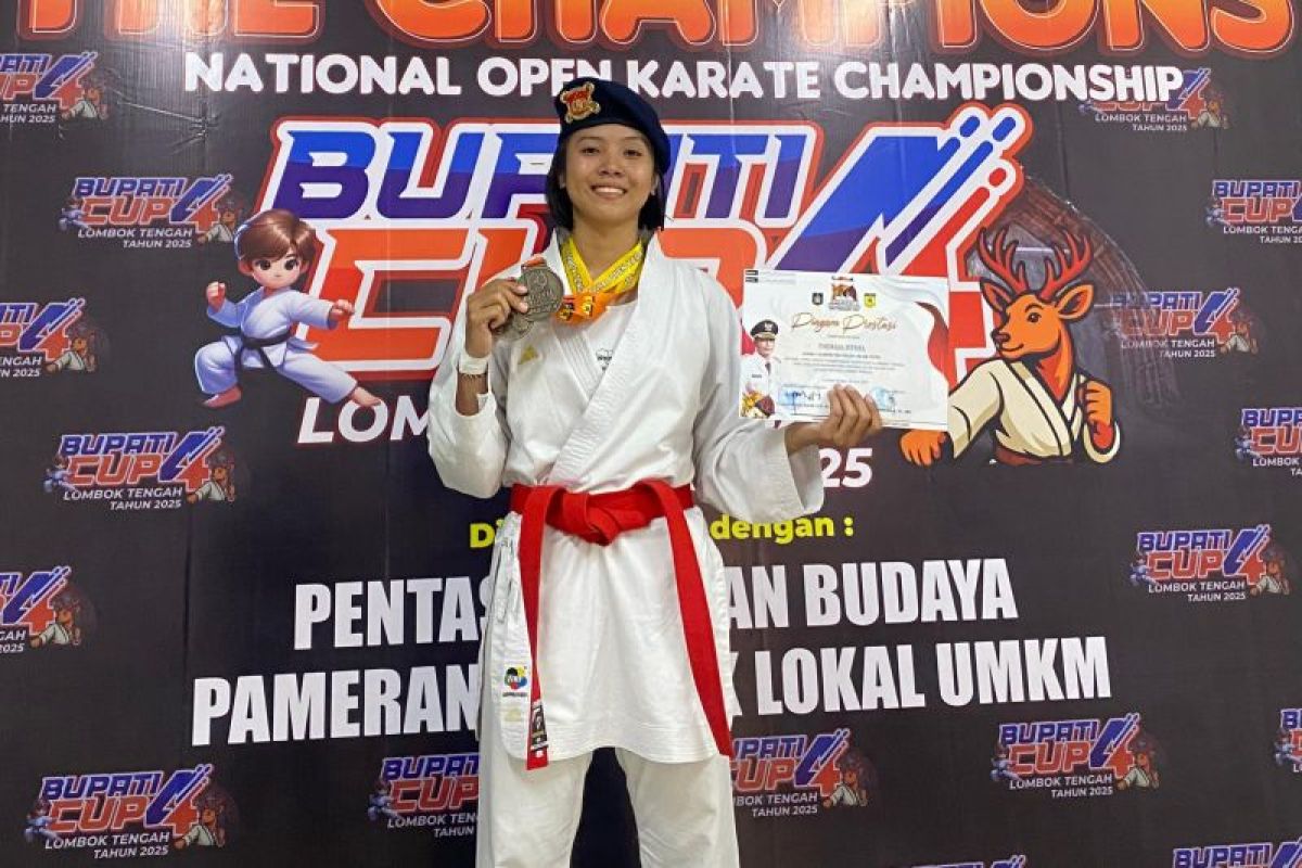 Karateka Polda Kaltara Juara 1 Pada National Open Karate Championship Bupati Lombok Tengah