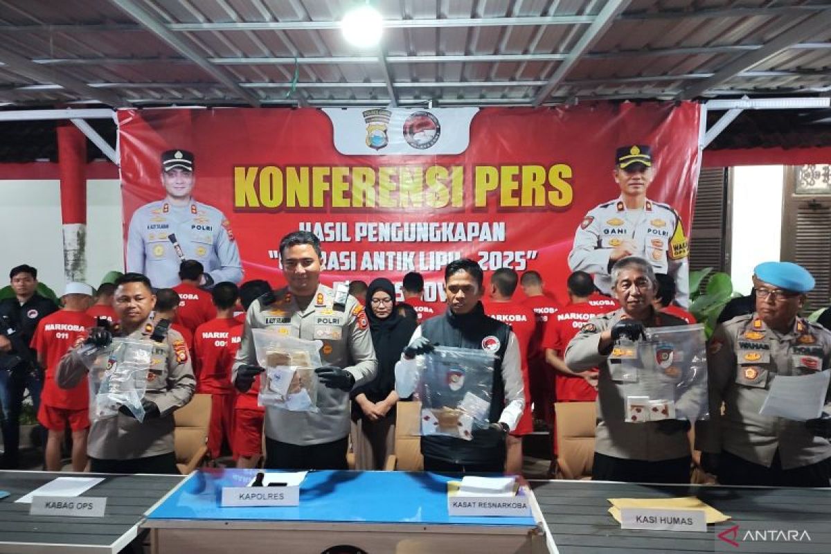 Polres Gowa tangkap 48 orang tersangka narkoba pada Operasi Antik Lipu 2025