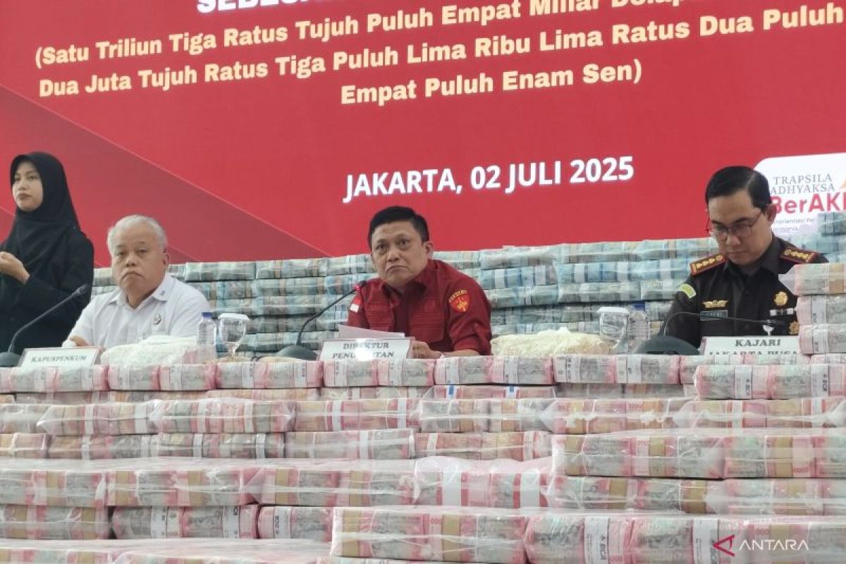 Kejagung sita uang Rp1,3 triliun dari 6 terdakwa kasus dugaan korupsi CPO