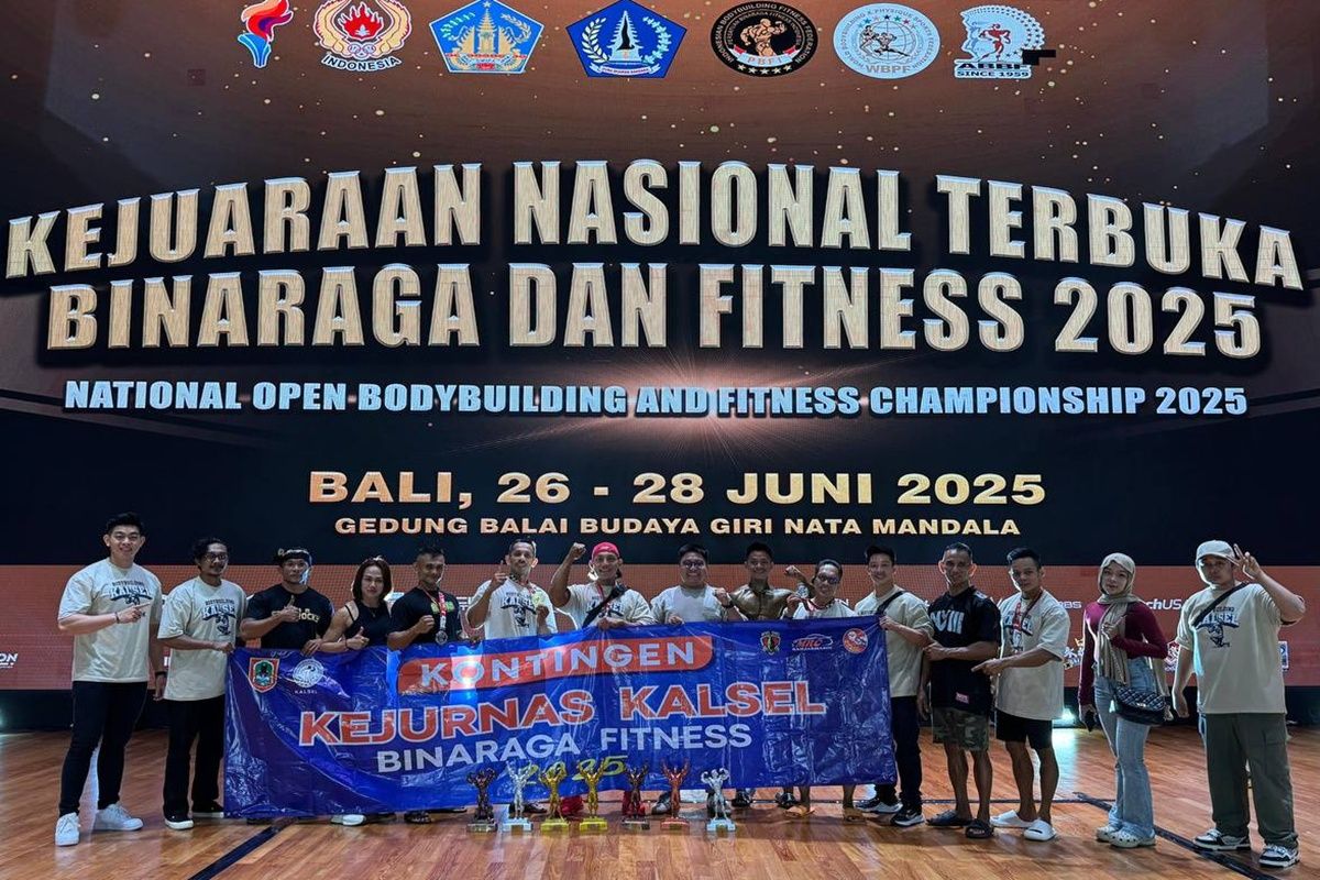 Kalsel juara umum Kejurnas Binaraga 2025 di Bali